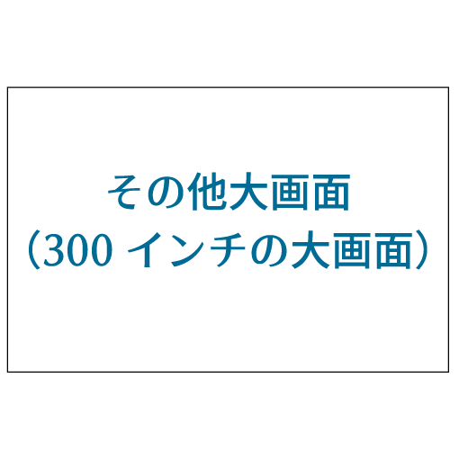 その他大画面(300インチの大画面)